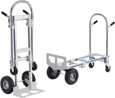 Heavy Duty 2 in 1 Aluminum Hand Truck Convertible Folding Dolly Cart 1000LBS