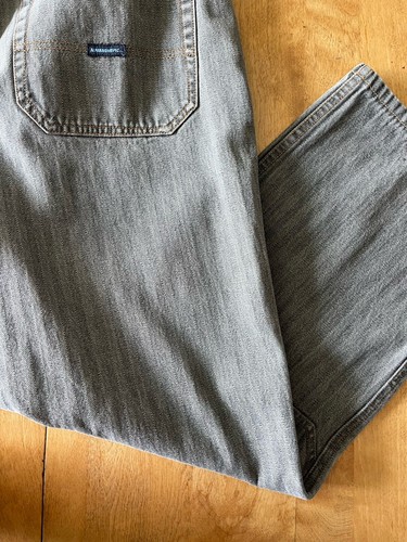 Vintage Y2K Alphanumeric A# Double Knee Denim Jeans Fits 31x27.5 Grey Skate - Picture 19 of 20