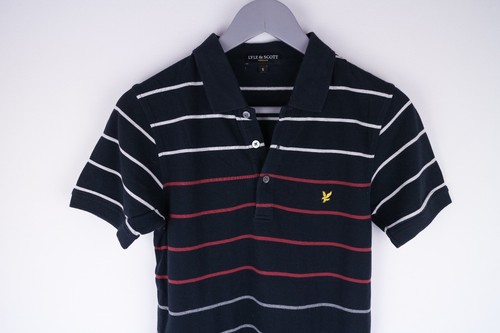 Lyle & Scott Men Polo Shirt Short Sleeves Casual Slim Fit Black Cotton size S - Picture 2 of 5