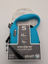 Alcott Adventure Retractable Leash for Small Dogs up to 45lbs - Black, 16 Feet