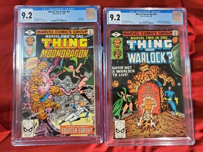 Marvel Two-In-One #62 & 63 CGC 9.2 Warlock, Starlord & MoonDragon Spanking issue