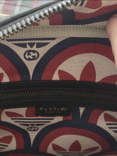 Bolso de Lona Gucci Adidas Hombre Negro Pequeño Con Correa Larga - Imagen 10 de 10