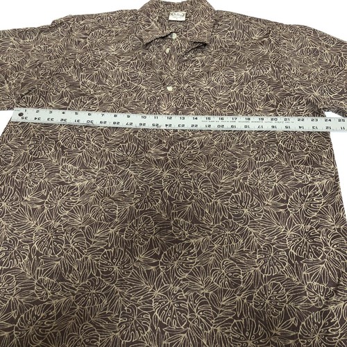 Go Barefoot Tropical Floral Reverse Print Pullover Hawaiian Shirt Mens Sz Large - Picture 5 of 12