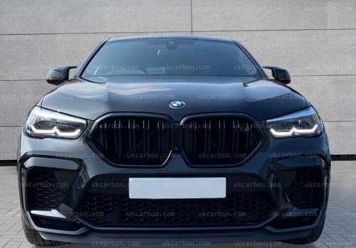 BMW X6 X6M glänzend schwarz Frontgrill Ersatz M Performance G06 von UKCarbon - Bild 2 von 10