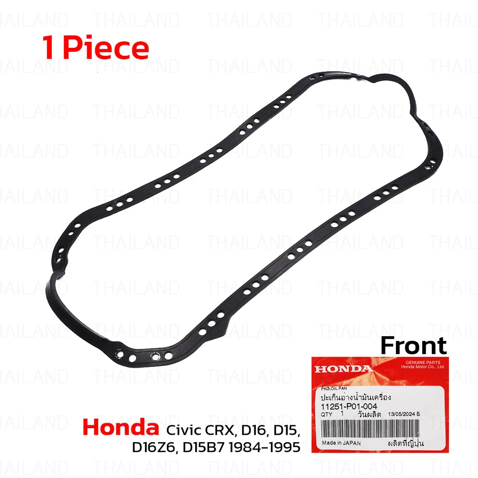 Oil Pann Gasket Fits Honda Civic CRX D16 D15 D16Z6 D15B7 INTEGRA 1984 - 1995 Foto 2 de 4