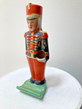 Vintage 1930s Childs Ceramic SOLDIER BOY 7 Inch Toothbrush Holder, Made in Japan