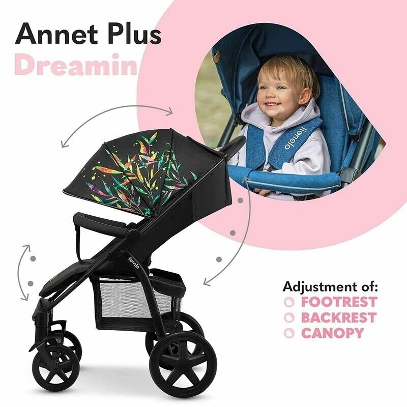 Poussette compacte Lionelo Annet Plus Black Carbon