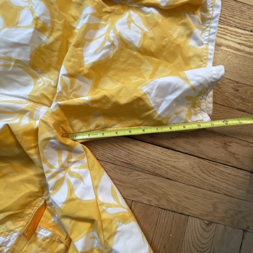 Boy XL ABERCROMBIE Swim Trunk Cargo Lined TROPICAL Floral Hawaiian Flower Yellow - Picture 3 of 6