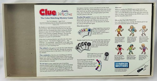 1992 Clue Little Detective Game by Parker Brothers Complete Very Good FREE SHIP - Picture 4 of 6