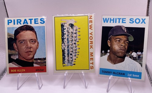 1964 Topps Lot (12) Lou Pinella RC, Mets Team, Willie Davis, ๐๐๐๐ - Picture 3 of 8
