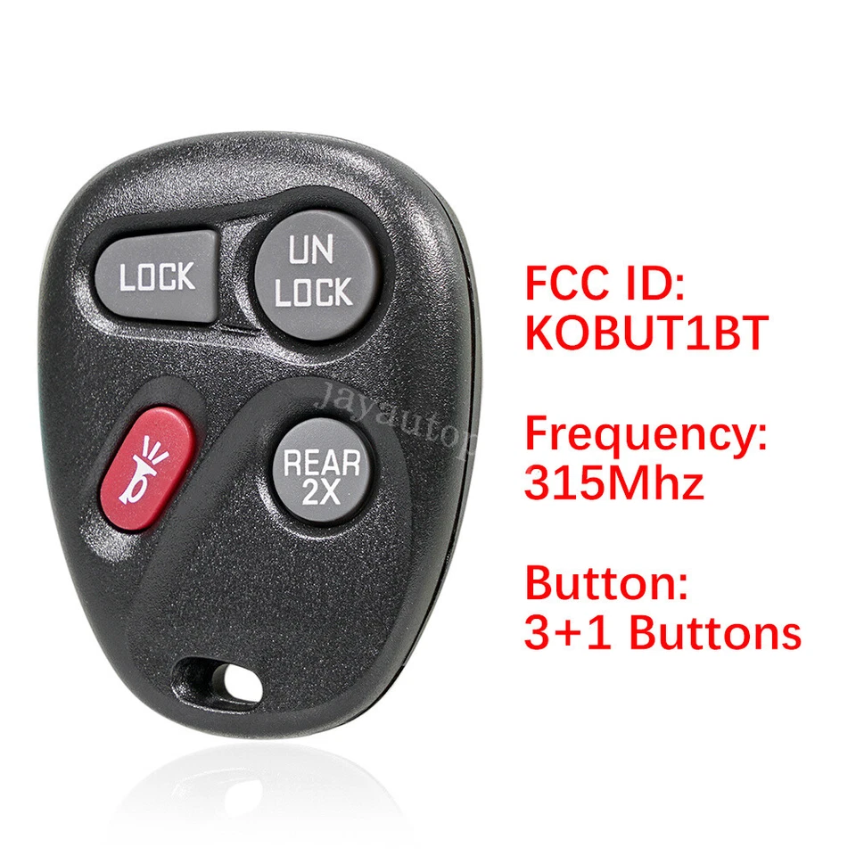 2 适用于 1998 - 2000 2001 年雪佛兰 Blazer 遥控无钥匙进入钥匙链 KOBUT1BT — 第 2/4 张图片