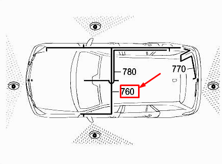 MERCEDES-BENZ E W212 360 Degree Viewing System Harness A2124408537 