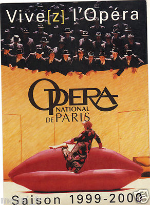 Advertising Card - Opéra National de PARIS - 1999/2000 (Ref. H1430