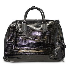 Unisex Moc Croc Design Travel Holdall Hand Luggage Flight Weekender Duffle Bags