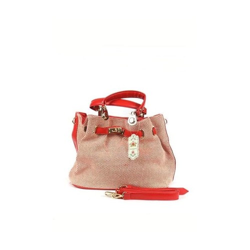 Fashion Only women's fabric tote handbag with long strap - Picture 2 of 2