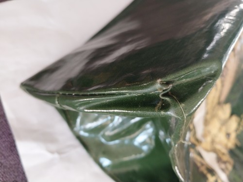 Harrods Knightsbridge Teddy Bears Large PVC Tote Shopping Bag 17"x15" Green READ - Picture 13 of 14
