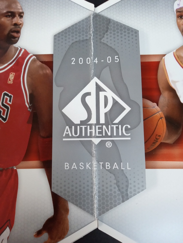 2004-05 SP Authentic Michael Jordan / LeBron James Promo Brochure VG-EX (crease) - Picture 3 of 3