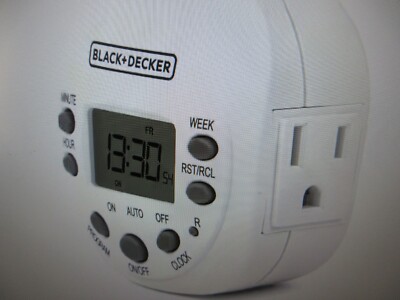 Black+Decker Light Timers, Programmable, Grounded Outlet - Digital Timer Outl