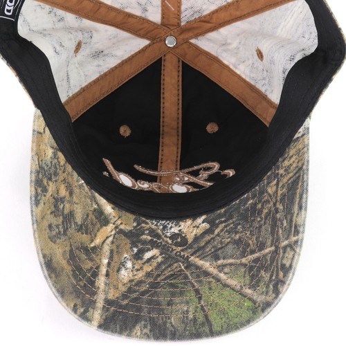 Ford Puff Embroidered Weathered Black w/ Mossy Oak Camo Baseball Hat Ball Cap - Picture 6 of 7