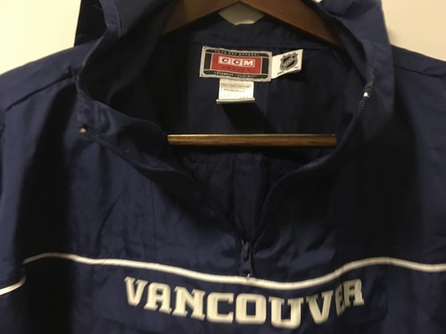 Men’s Reebok CCM NHL VANCOUVER CANUCKS Hockey Jacket Size L Packable - Picture 5 of 7