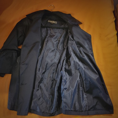 Giacca cappotto vintage nuovo senza etichette Southpole CHIC BELTED donna nero foderato così carino! Taglia MED/LRG - Foto 8 di 8
