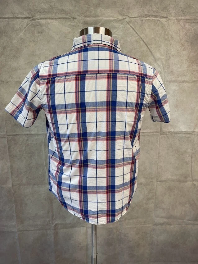 Wonder Nation Boys Button Front Shirt Check Husky L (10-12) - Image 3 of 4