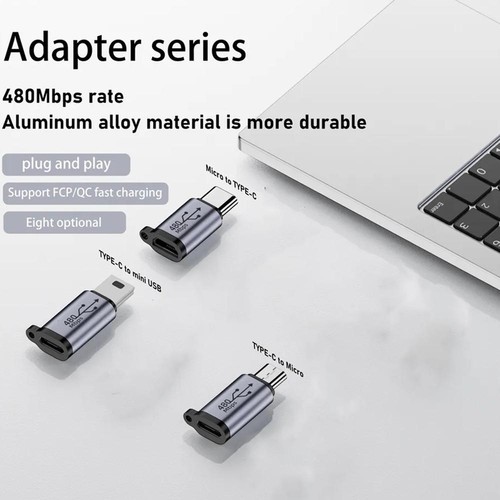 Mini Micro USB to Type C Adapter ConverterMicro USB to Connector USB-C 2025 - Photo 4 sur 15