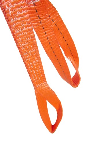Lifting Web Sling 1" x 16 FT Twisted Eye & Eye 2-ply Tow Strap Choker Polyester - Picture 3 of 3
