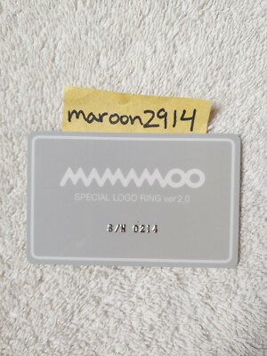 MAMAMOO Official Logo Ring Ver 2.0 with Photocards -Size 15 MAMAMOO Official Logo Ring Ver 2.0 with Photocards -Size 15