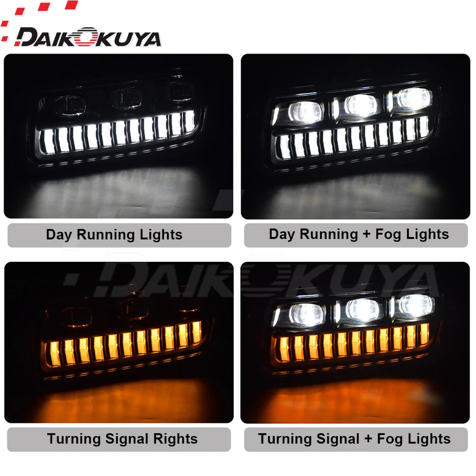 Luces antiniebla LED + luces intermitentes DRL para parachoques delantero Ford F-150 2004 2005 2006 Foto 2 de 4