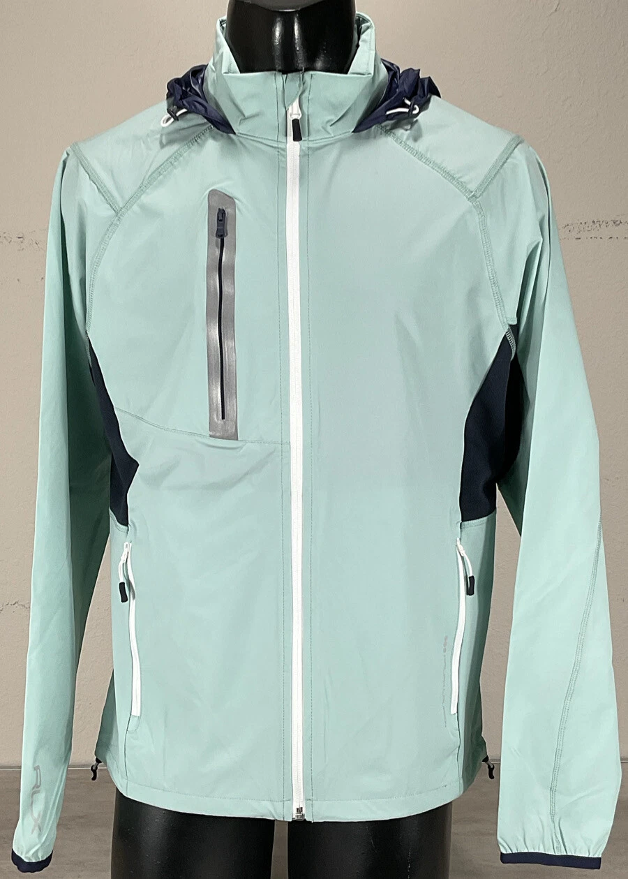 RLX Ralph Lauren Full Zip Packable Windbreaker Sz M Pale Blue $228