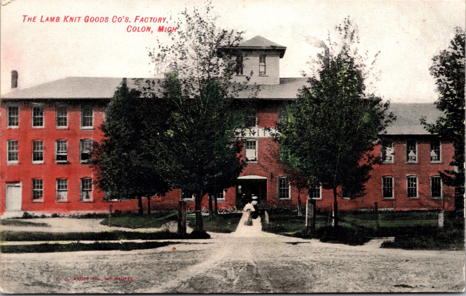 Postcard The Lamb Knit Goods Co's Factory in Colon, Michigan | eBay