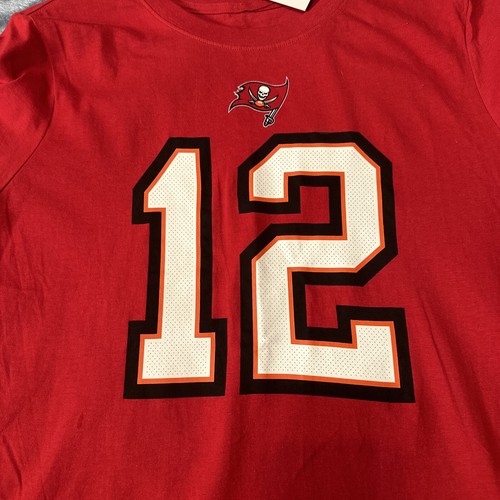 Maglietta Tampa Bay Buccaneers donna grande rossa Tom Brady #12 calcio Nike maglietta NFL - Foto 2 di 6