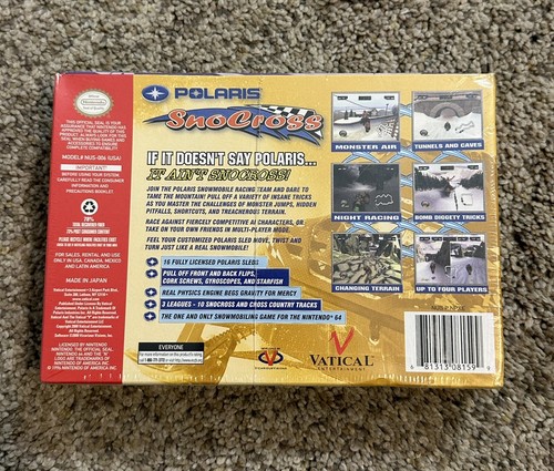 Polaris SnoCross (Nintendo 64, 2000) N64 Brand New Factory Sealed!!! Authentic - Picture 2 of 14