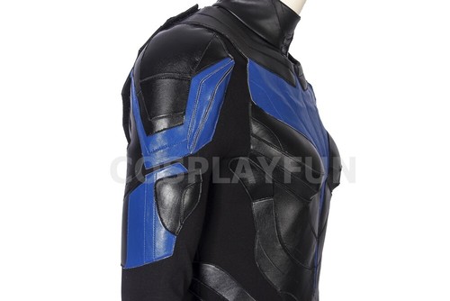 Disfraz Nightwing Cosplay Traje Dick Grayson Titanes Temporada 1 Hombres Conjunto Hecho a Mano - Imagen 10 de 22