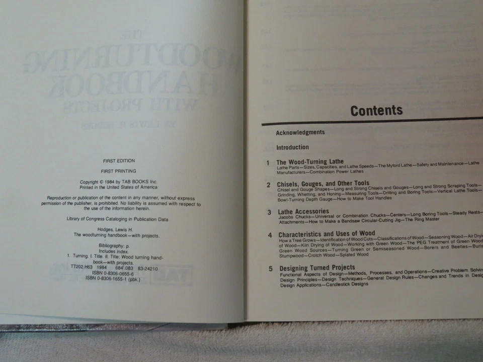 The Woodturning Handbook: With Projects by Lewis H. Hodges, 1984, 1st Ed/1st Prt - Image 3 of 4