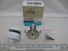  1 NEW Moen Lounge Series Double Robe Hook - BRUSHED NICKEL - DN7703BN