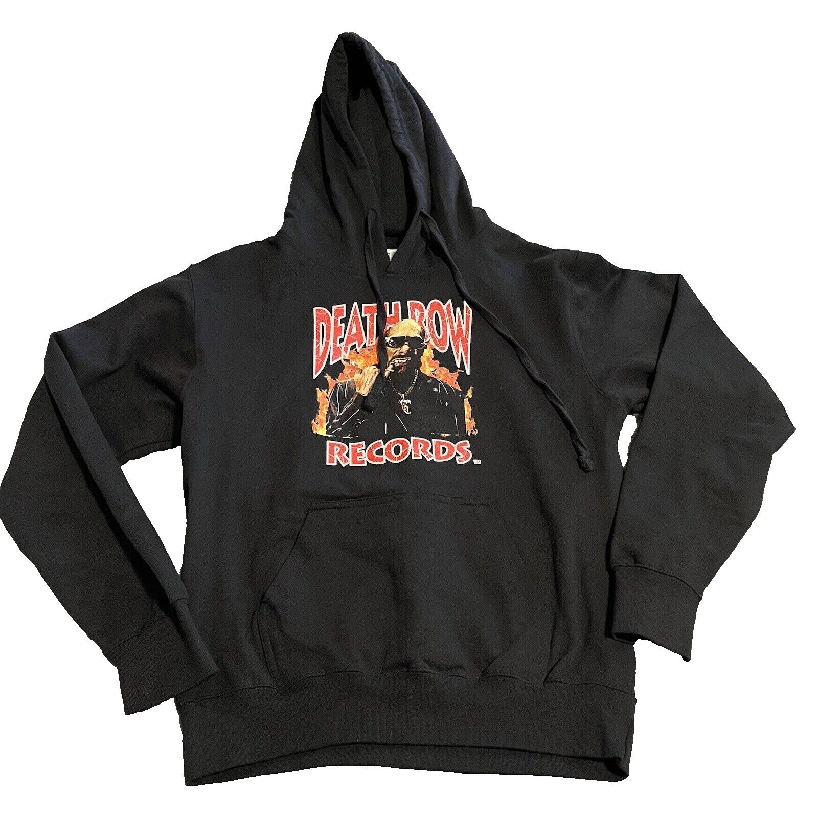 FILA FELPA CON CAPPUCCIO DEATH ROW RECORD MEDIA NERA LOGO SNOOP DOG