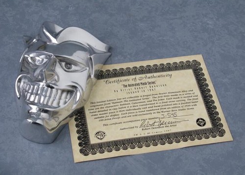 Batman Animated Series Joker - Rare Aluminum Metal Wall Mask 1997 Limited - Picture 4 of 7