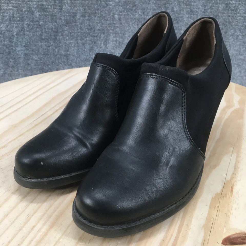 Natural Soul Boots Womens 8.5 W Cokie Ankle Booties Black Faux Leather Heels - Image 4 of 4