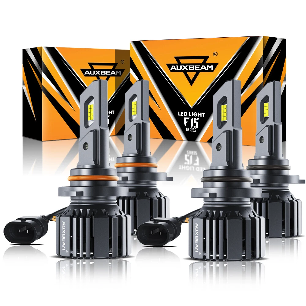 For Chevy S10 1994-2004 AUXBEAM Canbus White LED Headlight High & Low Beam Bulbs