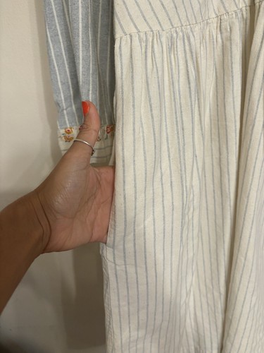 MADEWELL X THE NEW DENIM PROJECT Chambray Stripe Mix DRESS Size M 💕 - Picture 9 of 10