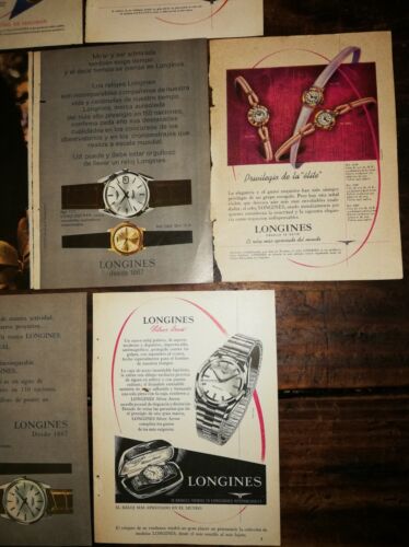 50er/60er/70er VINTAGE ORIGINAL LONGINES UHR GROSSES SET ARGENTINIEN ANZEIGEN - Bild 3 von 7