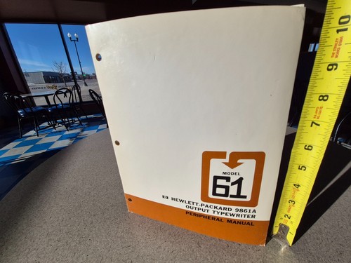 1971 Hewlett Packard 9861A Output Typewriter (Connects to Calculator) Manual
