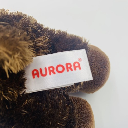 AURORA Moose 7" Plush Toy Stuffed Animal Brown Flopsie Bean Bag - Picture 11 of 12