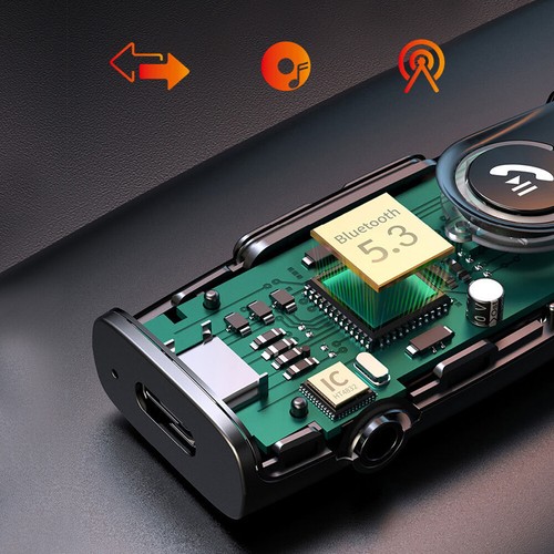 Adaptateur mains libres pour voiture domestique Bluetooth.5.3 audio musique AUX 3,5 mm - Photo 6/12