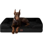 Orthopedic XXL Dog Bed in Black - Waterproof Memory Foam for Extra Large Dogs