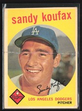 Sandy Koufax 1959 Topps #163 Los Angeles Dodgers