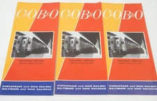 8E 3 C & O B & O Passenger Services Booklets Oct 25 1970