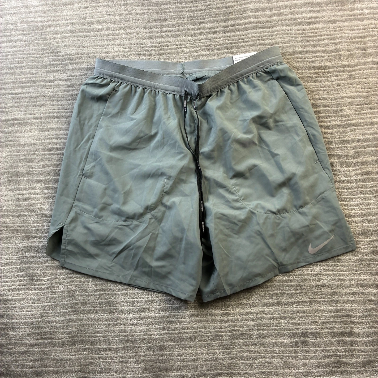Nike Shorts Mens Medium Gray Flex Stride 7" Running Lined 2 in 1
